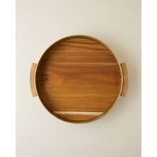 English Home Kiara Mdf Dekoratif Tepsi 45x40 cm Kahve