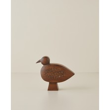 English Home Bird Ahşap Dekoratif Obje 13 cm Kahve