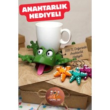 Genç 3D Eğlenceli Kurbağa Bardak Tutucu – Sevimli Hediyelik 3D Dekoratif Bardak Standı ( Üst Kapağı Sabit)