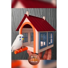 Genç 3D Kuş Yuvası ve Yemliği – Bahçe ve Balkon Için Dekoratif Kuş Besleme Evi