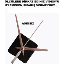 Cnr Shop Saat Mekanizması 16 mm Şaft Boyu Saat Makinesi Akar Sessiz Çalışır, Akrep-Yelkovan-Saniye-(Askısız)