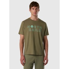 North Sails Yeşil Erkek Regular Fit Baskılı T-Shirt NS0000693144