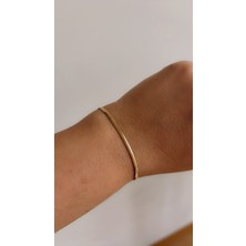 Liva Accessories Altın Işçiliğinde Kararmayan Anti-Alerjik Incecik Zarif Italyan Zincir-Altın Renkli