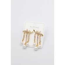 Ata Store Taşlı Küpe - Altın
