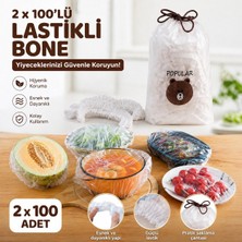 BURADABULDUN Hijyenik Gıda Koruyucu Bone 2 Paket ( 200 Adet )