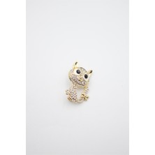 Ata Store Kedi Broş - Altın