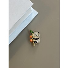 Royaleks Panda Broş - Beyaz — Renk: Beyaz