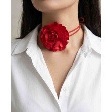 Noshnosh Kurdele Çiçek Choker Kolye