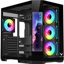 Vento Fsp VG4206FSA 1000W 9,16” LCD Ekran Gen5 Atx3.1 80+ Gold 4X120MM Rgb Fan Temperli Cam USB 3.0 Mesh Atx Gaming (Oyuncu) Kasa