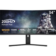 Dahua LM34-E330CA 34″ 200Hz 1ms HDMI Dp Adaptive Sync HDR10 Wqhd Va Curved 1500R Gaming Monitör