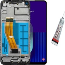 SDT Samsung Galaxy M11 Ekran Dokunmatik Çıtalı (Siyah) B7000 Yapıştırıcı