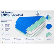 Ata Exclusive Fabrics Abso 2 Li (2 Adet) 5 Katlı Yıkanabilir,emici,sıvı Geçirmez, Kanatlı Hasta Altı Pedi 75X90 cm