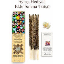 Miamantra Sree Vani Marka Aura Senzia Doğal Aytaşı Parçaları Hediyeli Elde Sarma Sümbülteber Çiçeği Tütsüsü-8 Adet Çubuk Tütsü