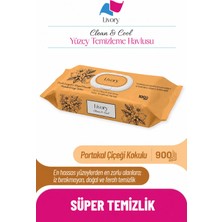 Livory Clean & Cool Serisi Yüzey Temizlik Havlusu Portakal Çiçeği Işıltısı 9X100(900 Yaprak) Çok Amaçlı Premium Temizlik Havlusu