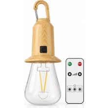 Tarez PD-572 Güneş Enerjili Kamp Lambası Uzaktan Kumandalı Şarjlı LED Askılı Çadır Lambası