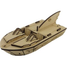 3D Sergi Ahşap Bat Boat Maketi 66 Parça Ahşap Malzemeden Üretilmiş Eğlenceli Model