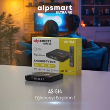 Alpsmart AS514 Android TV Box 4GB RAM 32GB Depolama Android 12 Ses Komutlu ve HDMI Bağlantılı