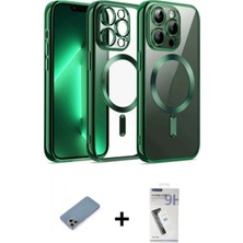 Marsilyan™- iPhone 12 Pro Kılıf Nova Işık Özel Seri - Şeffaf Uv Polymer Nano Ekran Koruyucu + Shine Kamera Lens Koruma Cam - Gı