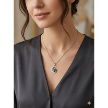 Rose Doğaltaş Çelik Kolye