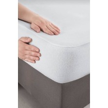 Evony Çift Kişilik 200X200+30 cm Pamuklu Fitted Sıvı Geçirmez Yatak Koruyucu Alez