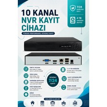 10 Kanal Nvr Ip  Xmeye  Kayıt Cihazı