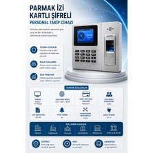 Linadex Kartlı Parmak izi okuyucu  Personel giriş çıkış Takip Cihazı-Maaş Programı(10 Kart  dahil)