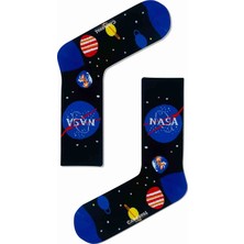 Carnaval Socks Nasa Gezegen Uzay Desenli Renkli Çorap