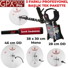 Minelab Gpx 5000 Pro Paket Izmit Dedektör Metal Altın ve Define Dedektörü 3 Başlıklı Set