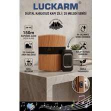 Direkstoktan Dijital Kablosuz Kapı Zili Seti - 150M Menzilli, Su Geçirmez Düğmeli, 25 Melodili / Digital Wireless Remote Control Doorbell
