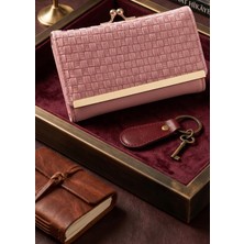 Zurafa Shop Özel Tasarım Pembe Renk Kadın Cüzdan/ Kartlık