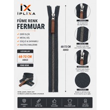 İplixa Iplixa Metal & Plastik Diş Fermuar Seti Deri Elcikli Lacivert Füme Kemik Renk