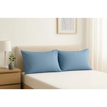 Maxx Buenos Pamuk Ranforce 2'li Yastık Kılıfı – Indigo– 50X70 cm