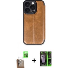 Marsilyan™- iPhone 16 Pro Max Kılıf Zirve Yansıma Serisi - Şeffaf 360 Full Body Arka Koruyucu + Çöl Titanyum Raze Metal Kamera Lens