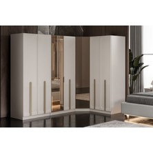 Doressa Soul 7 Kapılı Reflekte Camlı Köşe Gardırop