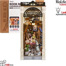 Rolife TGB10 Arcade Dating Kitap Köşesi Book Nook Dıy Minyatür Maket Model Seti Mini Dollhouse 3D Model Kit Detaylı Dekoratif Hobi Seti 3D Puzzle Tiny House