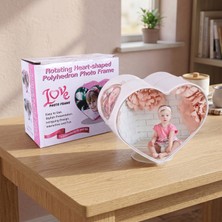 Horasan Hediyelik Kalpli Dönen Fotoğraf Çerçevesi 4 Resimli Çocuklara Doğum Günü Hediyesi 12X14 cm