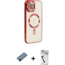Marsilyan™- iPhone 12 Pro Max Kılıf Nova Işık Özel Seri - Şeffaf Uv Polymer Nano Ekran Koruyucu + Shine Kamera Lens Koruma Cam - Sh