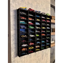 My Kids Room Oyuncak Araba Rafı Mobilya Tek Taraflı Siyah 3mm Mdf 50*50