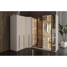 Doressa Soul 7 Kapılı 4 Reflekte Camlı Köşe Gardırop