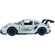 Aycer Sesli Işıklı Spor Araba 15 cm - 3291D - Beyaz (Lisinya)