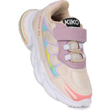 Kiko Kids Style Faylon Taban Günlük Cırtlı Kız Çocuk Spor Ayakkabı