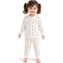 Hümazade Siyah Kalpli Önden Çıt Çıtlı Pijama Takımı
