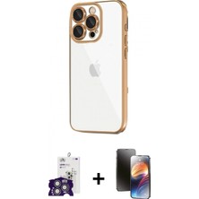 Marsilyan™- iPhone 16 Pro Max Kılıf Vadi Minimal - Siyah 3D Antistatik Mat Seramik Nano Ekran Koruyucu + Bilvis Titan Kamera Lens - Gs