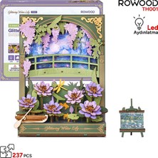 Rolife Rowood TH001 Nilüfer Çiçeği (Glittering Water Lily) Dıy Minyatür Maket Model Seti Ahşap 3D Wooden Puzzle 3D Model Kit Detaylı Dekoratif Hobi Seti Ahşap Maket