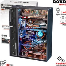 Rokr MR01S The Last City Marble Run Dıy Mechanical 3D Puzzle Maket Model Seti 3D Model Kit Detaylı Dekoratif Hobi Seti Hareketli ve Işıklı