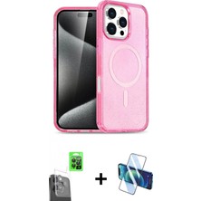 Marsilyan™- iPhone 16 Pro Max Kılıf Nova Asil Prime - Siyah 3D Antistatik Seramik Nano Ekran Koruyucu + Raze Metal Kamera Lens - Sh