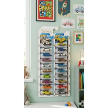 My Kids Room 20 Araba Sergileme Rafı – 20'li Regular Kart Standı | Ahşap Koleksiyon Standı