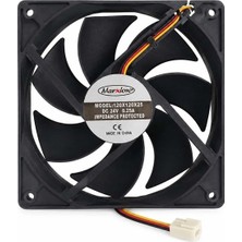 Marxlow 120X120X25 Dc 24VOLT 12CM 25MM Fan 24V 3p 0.25A 3 Uçlu
