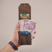 Zenka Deri Isim Baskılı Yüksek Nakit Kapasiteli Hakiki Deri Katlamalı Cüzdan