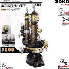 Rokr CGM01 Navi lighthouse Dıy Mechanical 3D Puzzle Maket Model Seti 3D Model Kit Detaylı Dekoratif Hobi Seti Hareketli ve Işıklı